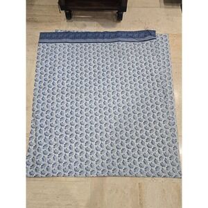 Vintage Springmade 80's Double Bed Size Floral Flat Fitted Sheet Set Blue 54x76